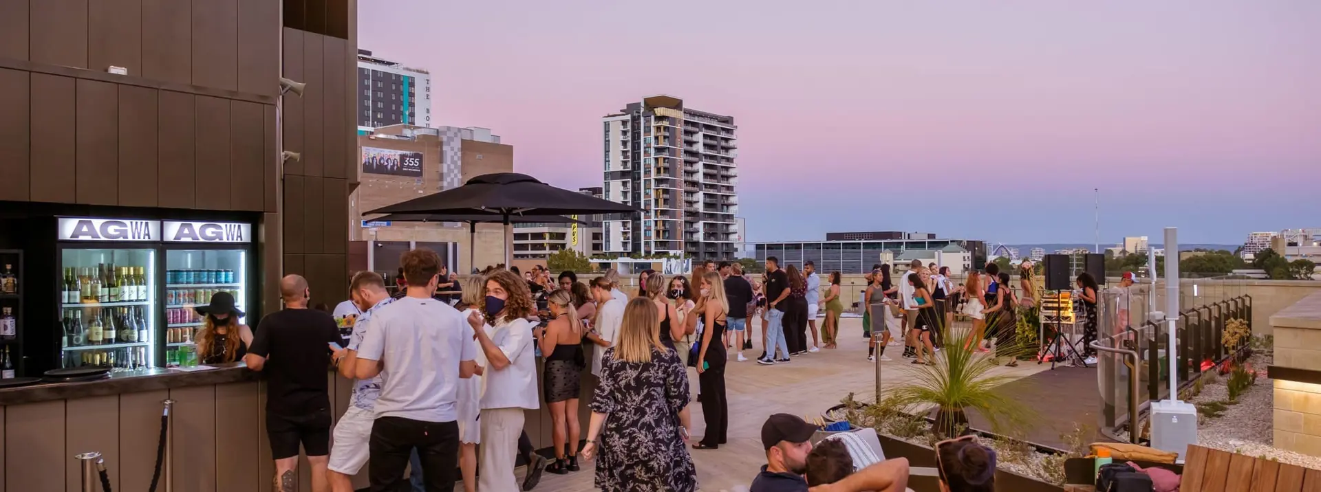 AGWA Rooftop bar in Perth